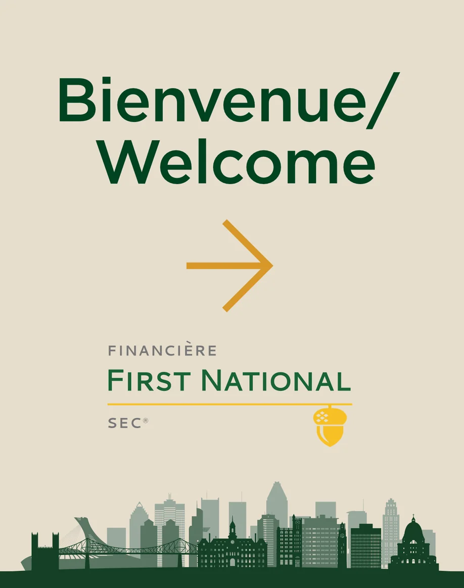 first national welcome sign