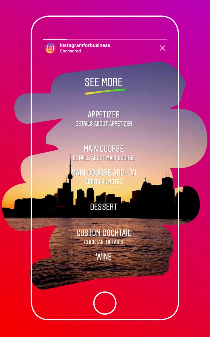 INSTAGRAM FOR BUSINESS printed event collateral