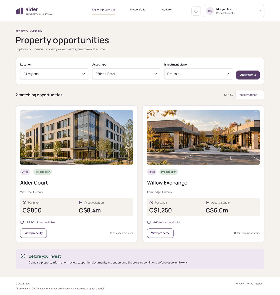 Alder: Find the right starting point