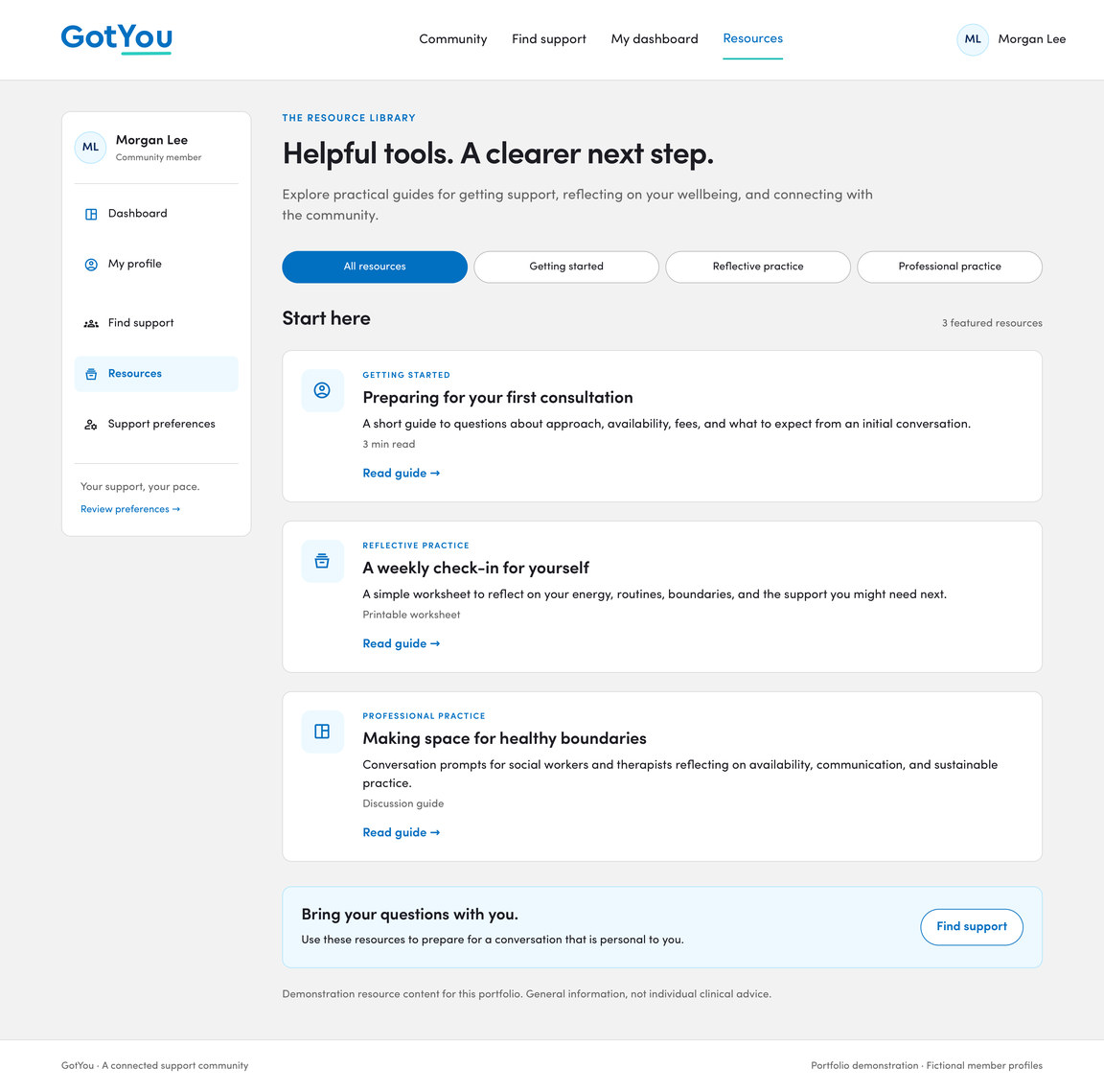 GotYou: Give every resource a clear purpose