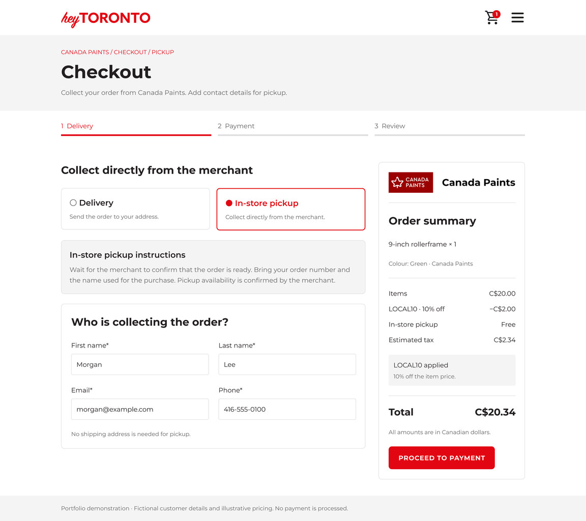 heyToronto: A different choice changes the form