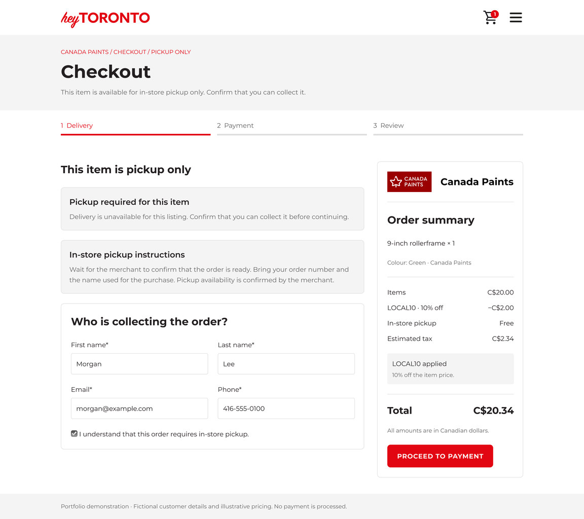 heyToronto: Make a constraint understandable before payment