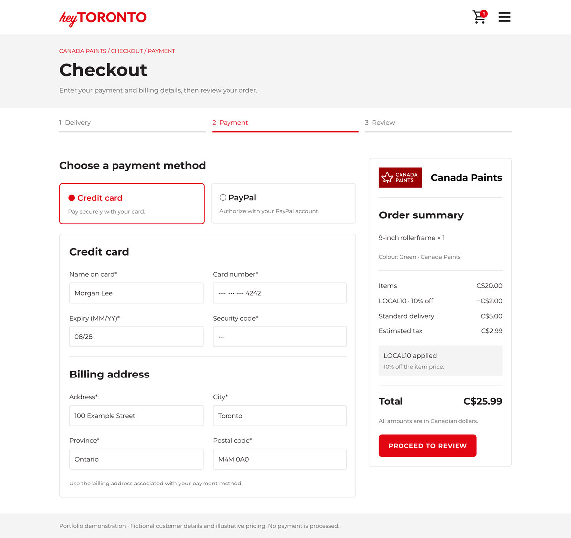 heyToronto: Return to the flow after a correction