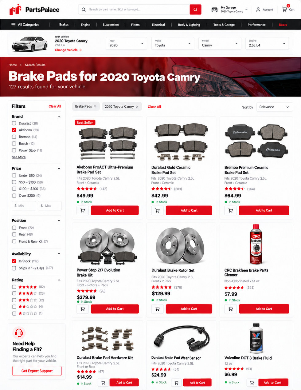 PartsPalace: Make a large catalog easier to navigate