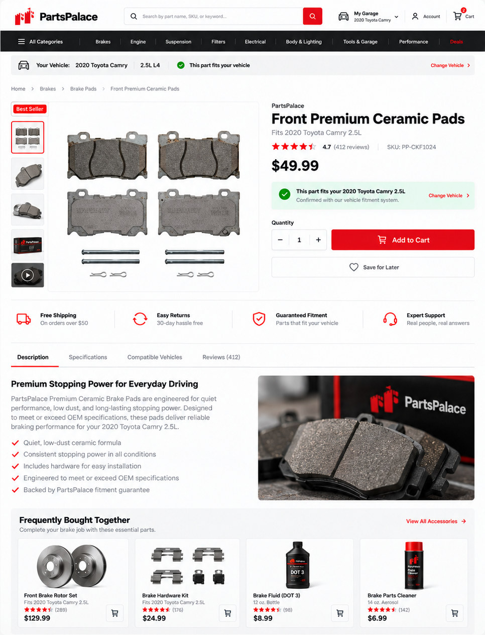 PartsPalace: Put compatibility beside the decision