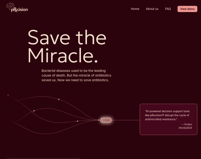 pRxcision desktop homepage